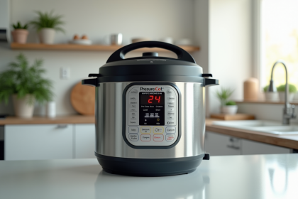 Cocotte électrique moderne affichant erreur 24 à l'écran